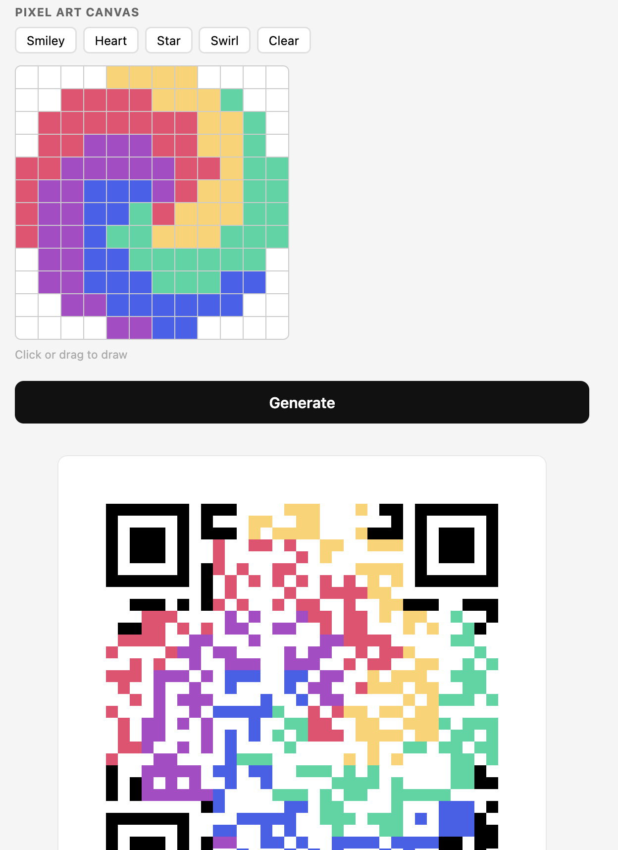 ColorCode multi-color QR generator