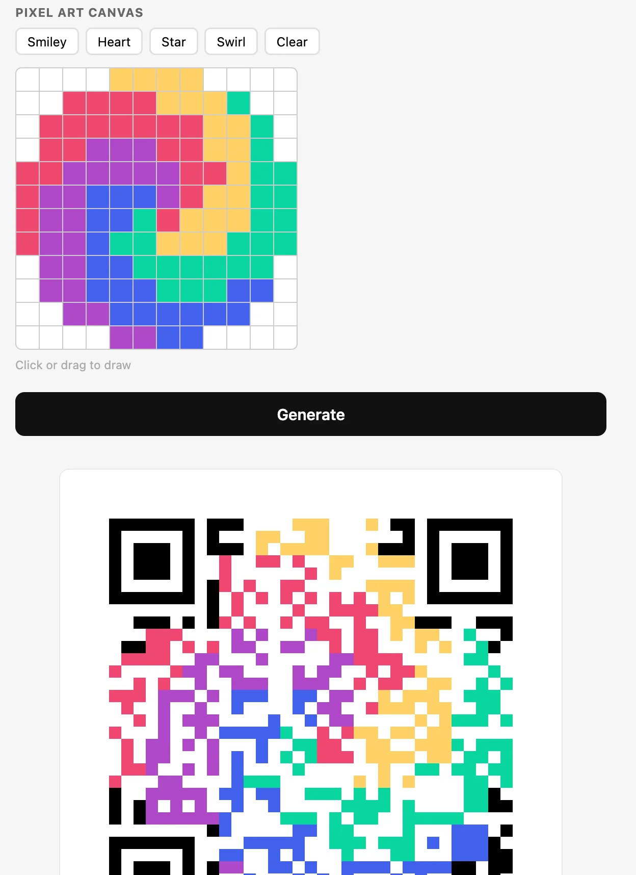 ColorCode multi-color QR generator
